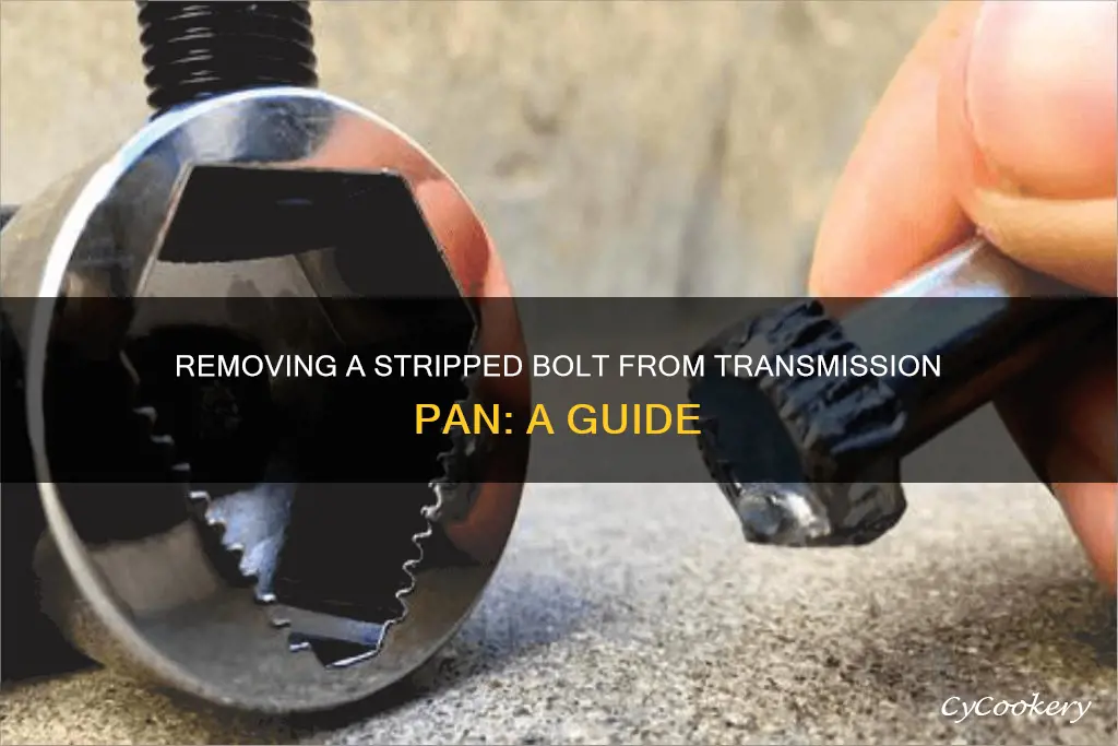 how to get a stripped bolt out of transmission pan