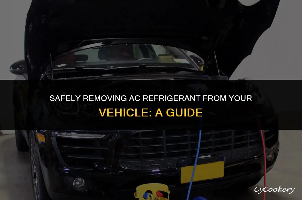 how to get ac refrigerant out of car