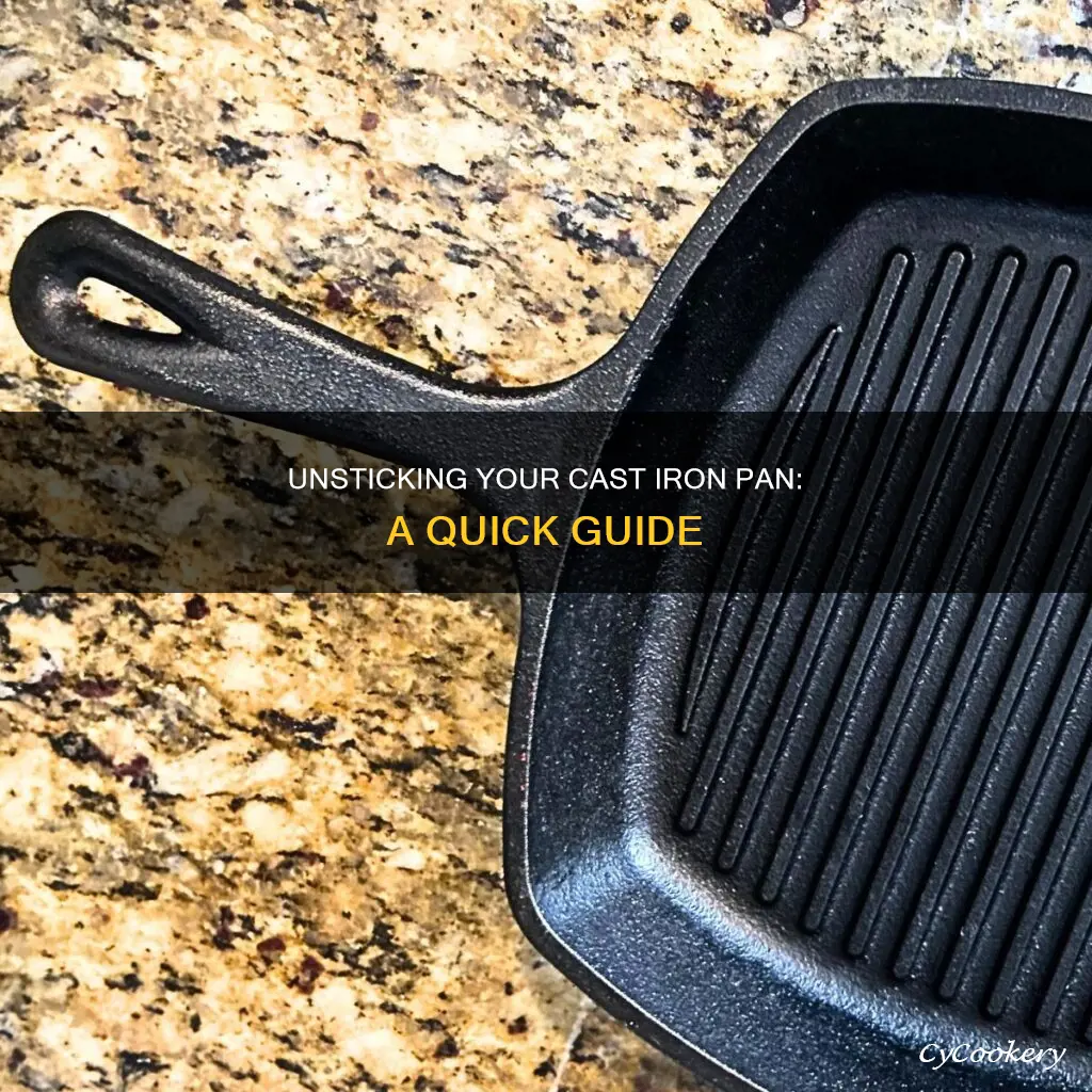 how to get apart stuck pans cast iron