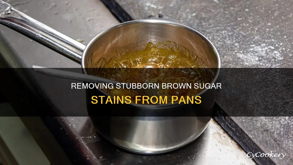 how to get baked on brown sugar off a pan