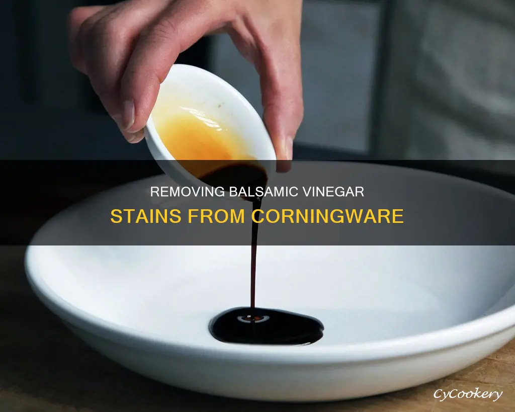 how to get balsamic vinegar out of a corning pan