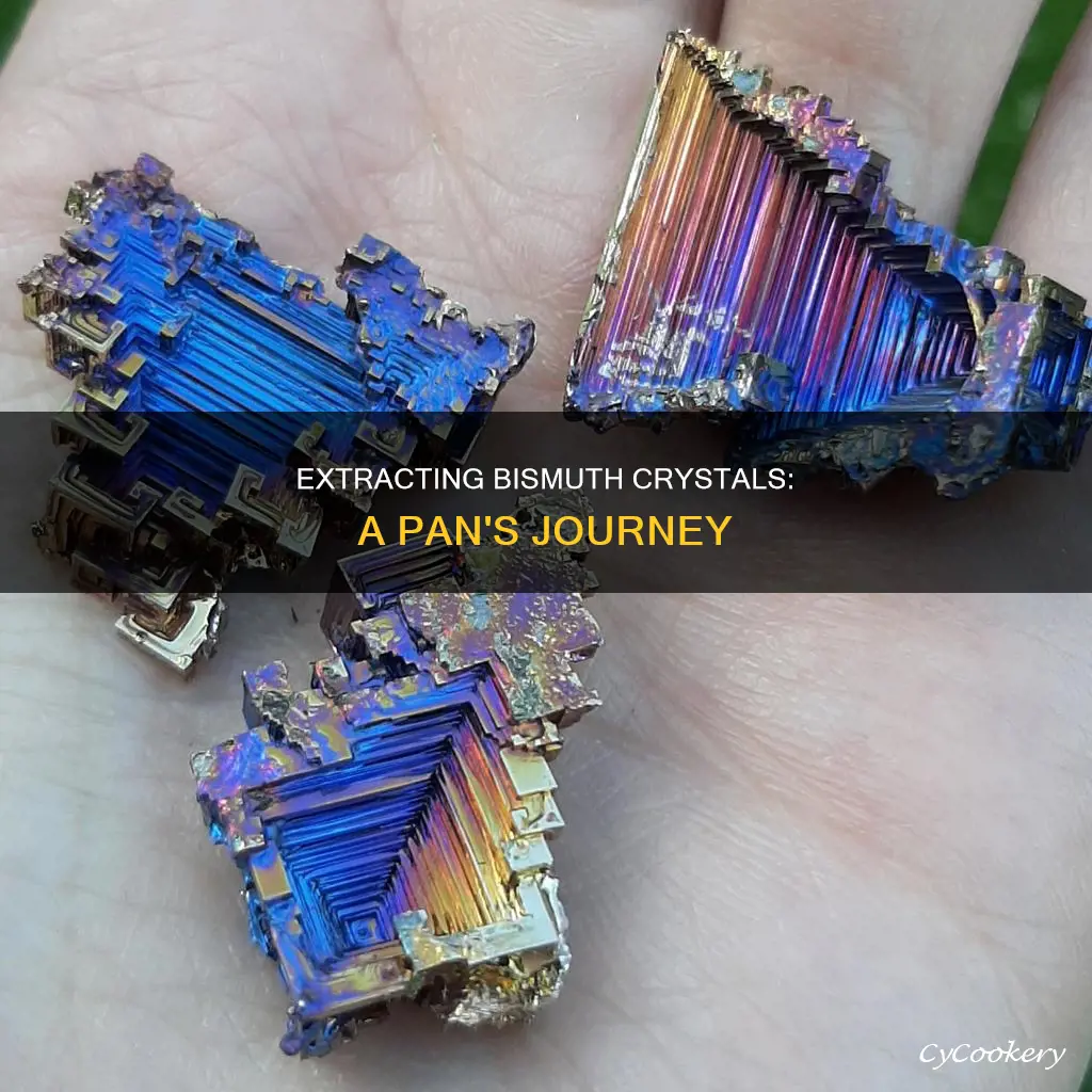 how to get bismuth crystals out of pan