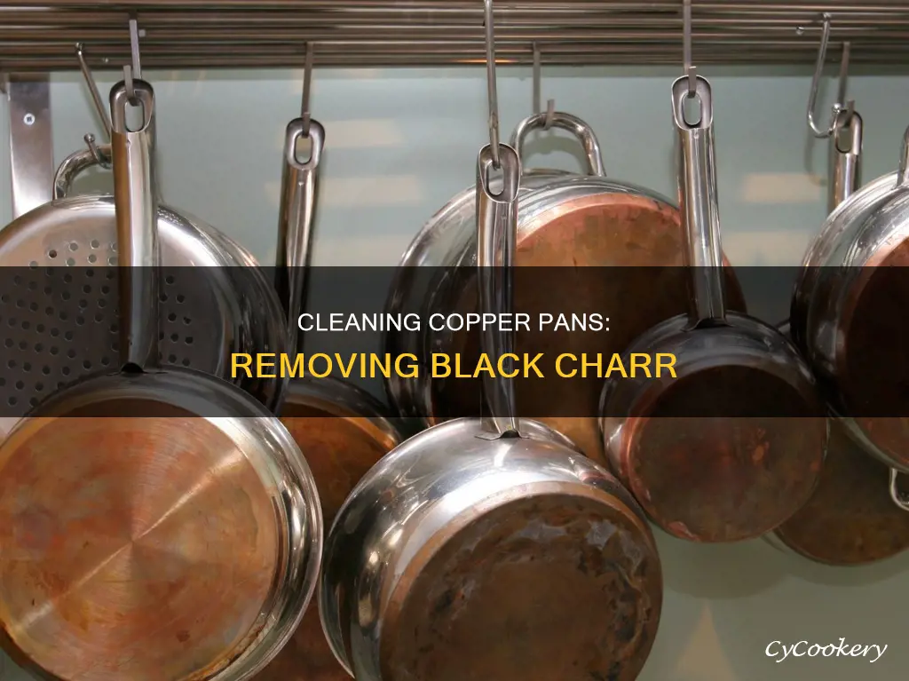 how to get black charr out of copper coated pan