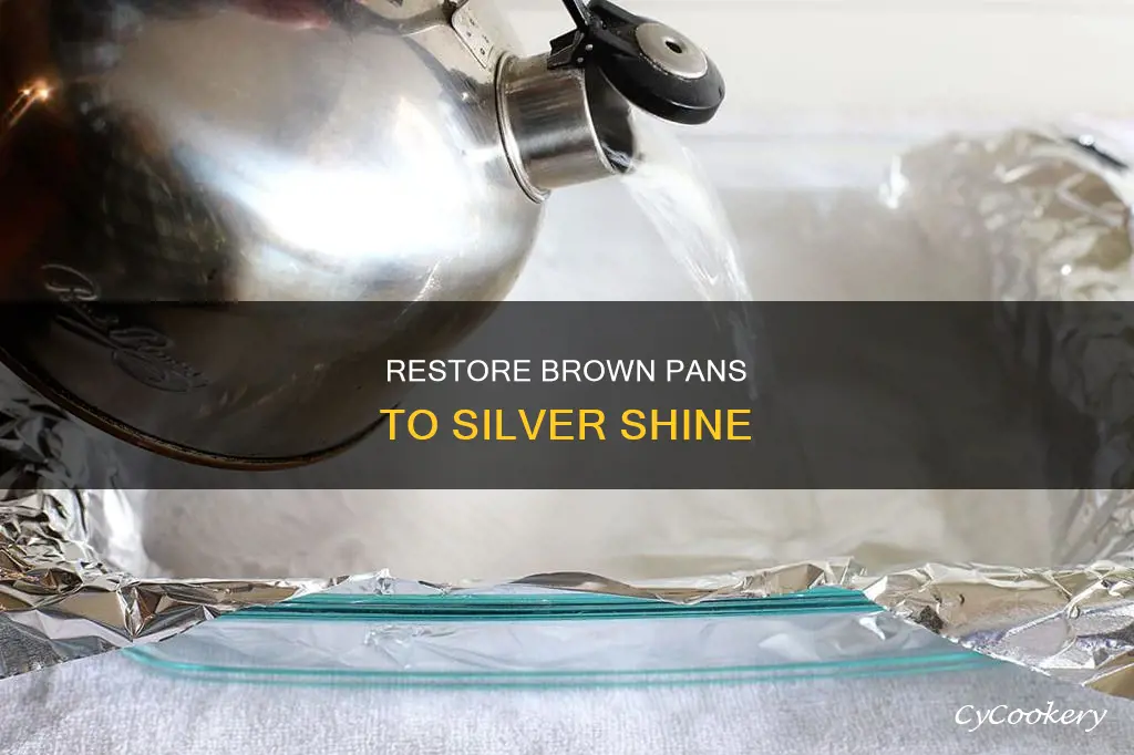 how to get brown pans back silver