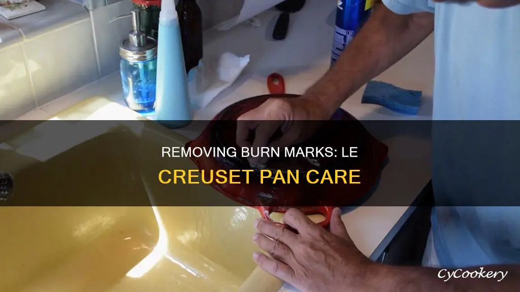 how to get burn marks off le creuset pan