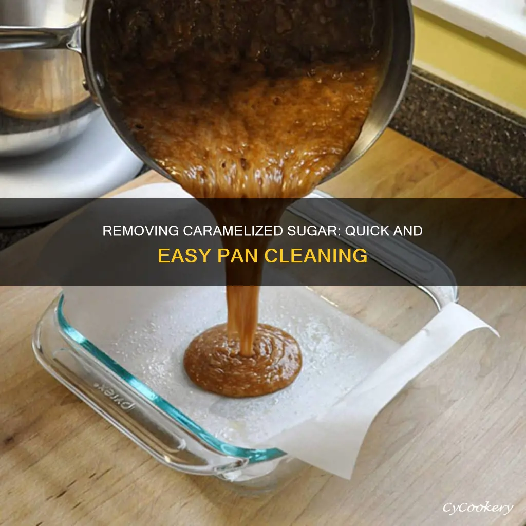 how to get caramelized sugar off a pan