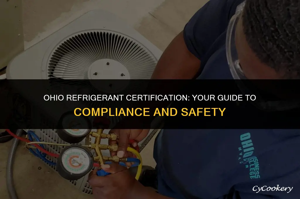 how to get certified to handle refrigerant ohio