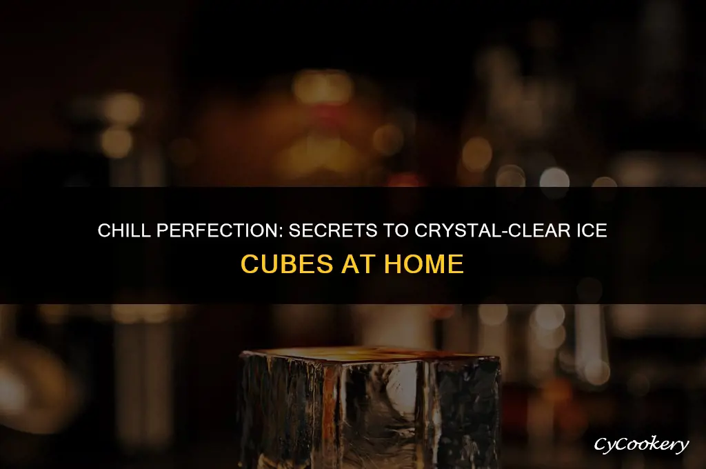 how to get clear ice cubes from refrigerator