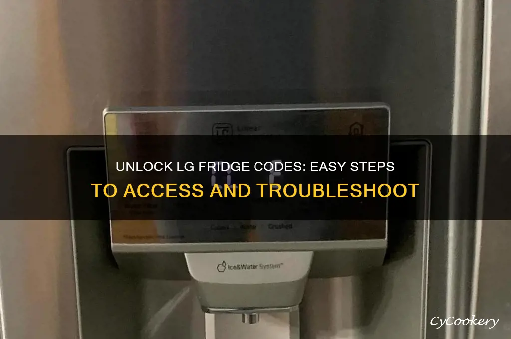 how to get codes for lg refrigerator