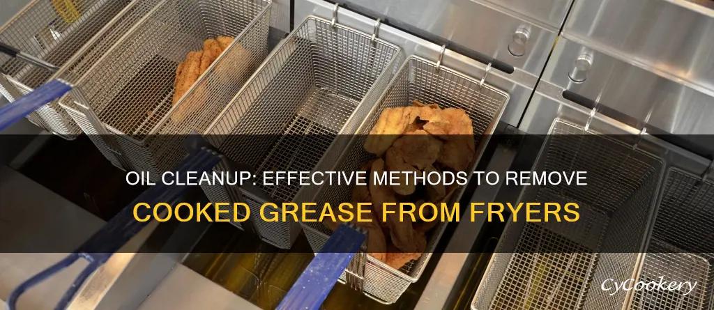 how to get cooked on oil out of fryer