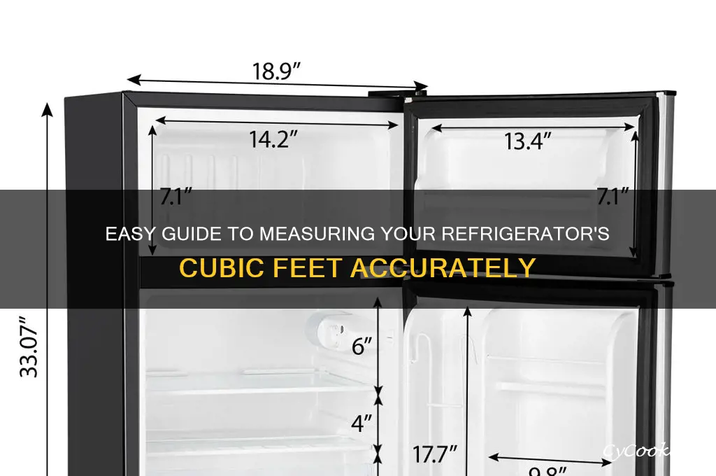 how to get cubic feet of refrigerator