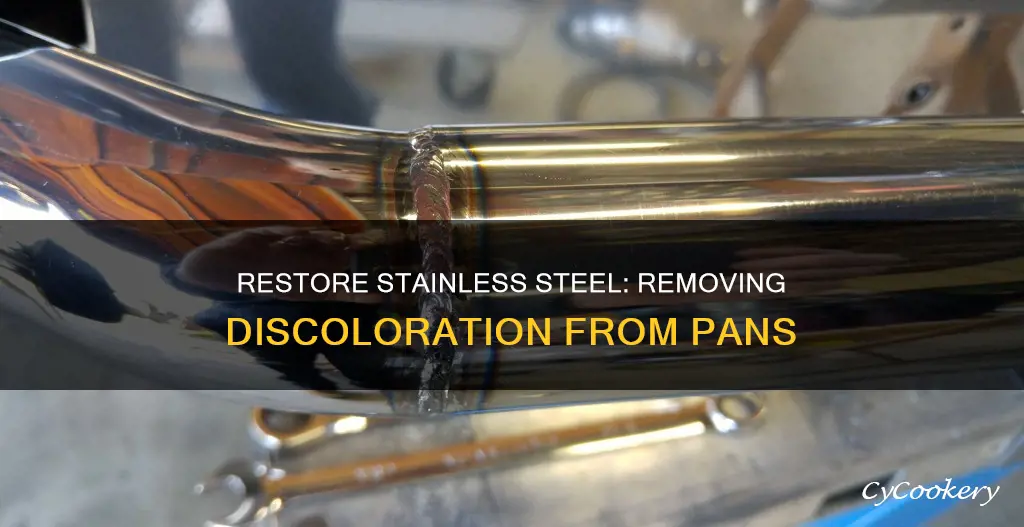 how to get discoloration out of stainless steel pans