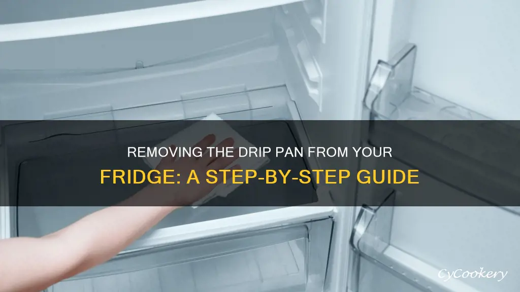 how to get drip pan out of fridge