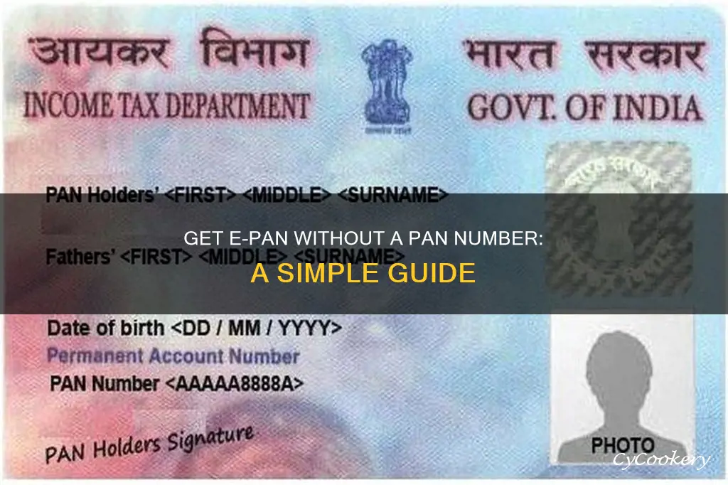 how to get e pan without pan number