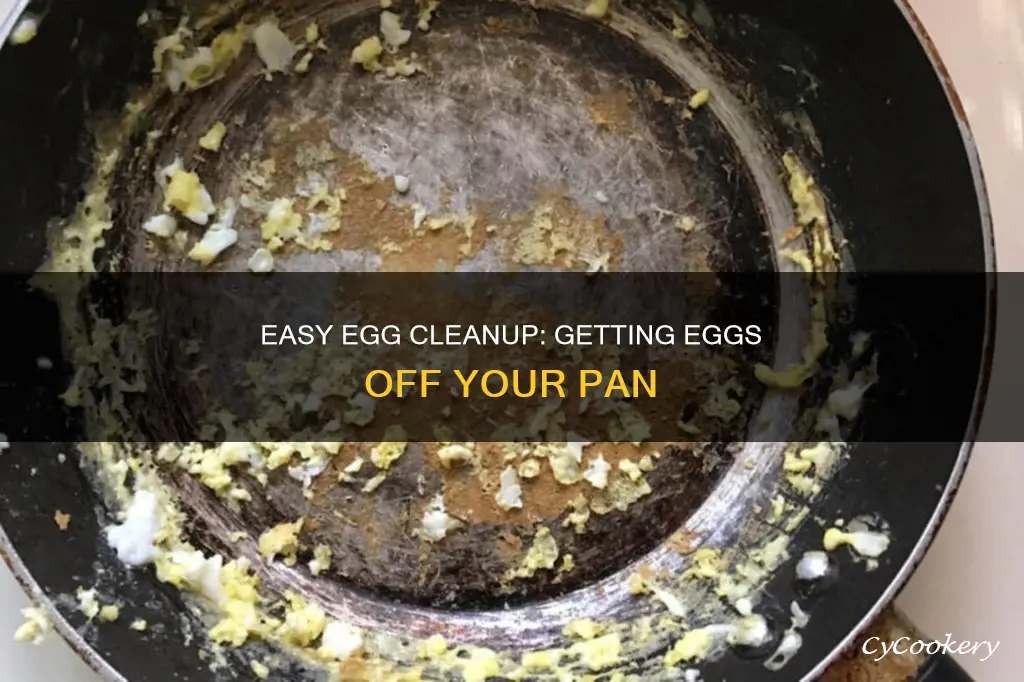 how to get egg off a pan