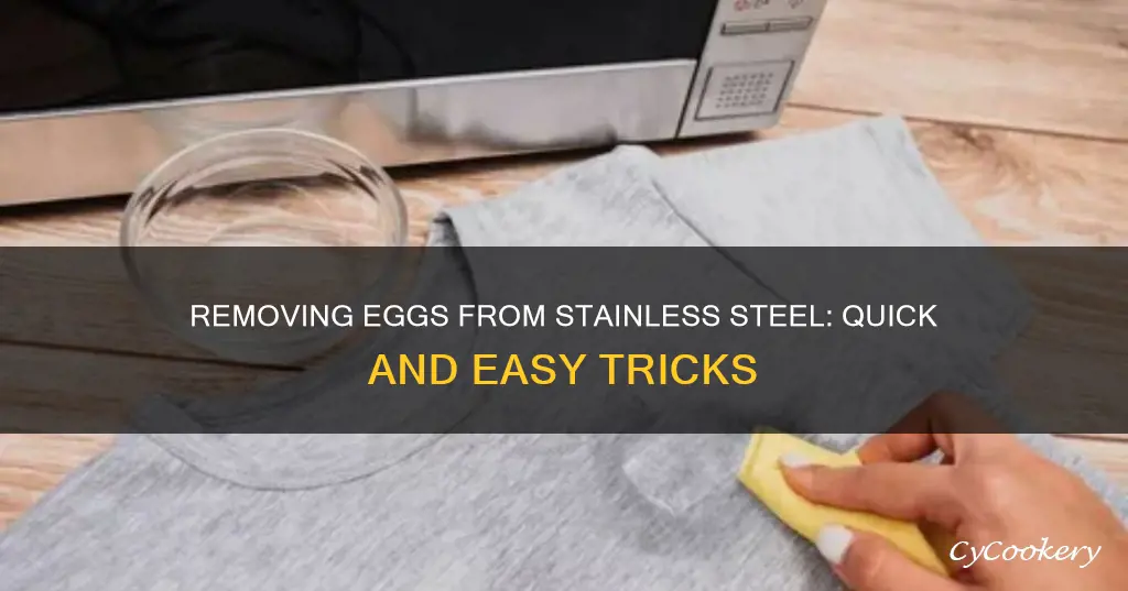 how to get eggs off stainless steel pan