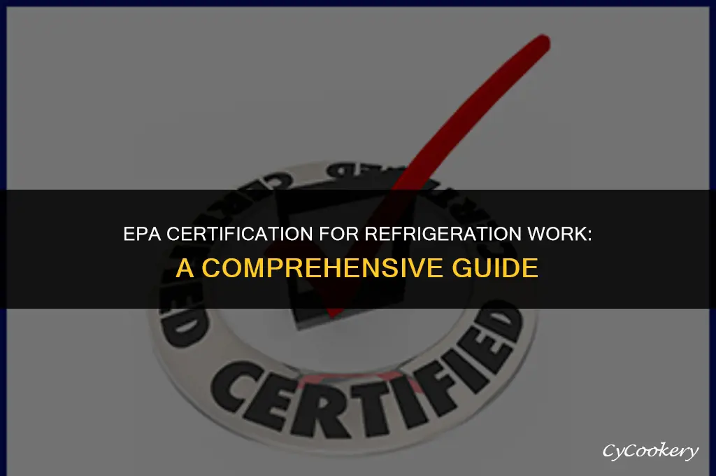 how to get epa certification for work on refrigerators