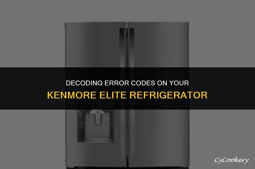 how to get error codes on kenmore elite refrigerator