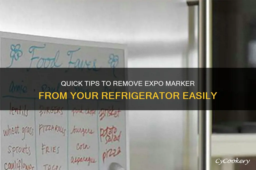 how to get expo marker off refrigerator