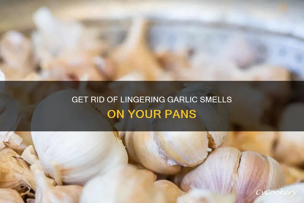 how to get garlic smell out of pans