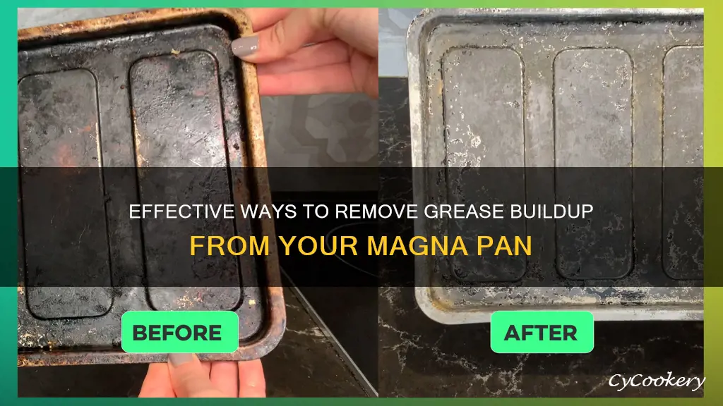 how to get grease buildup off my magna pan