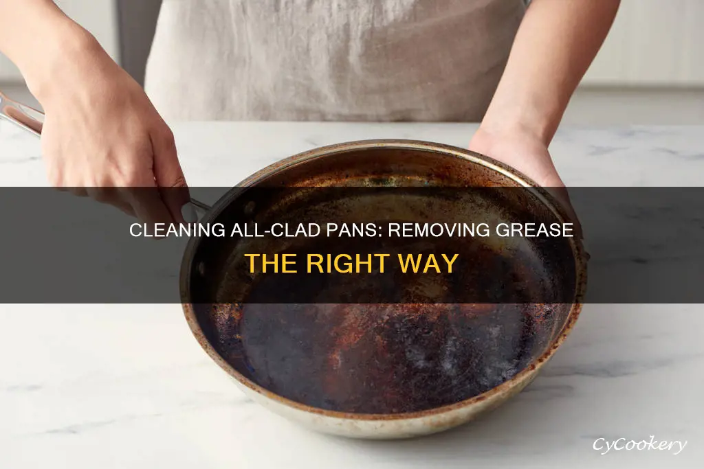 how to get grease off all clad pans