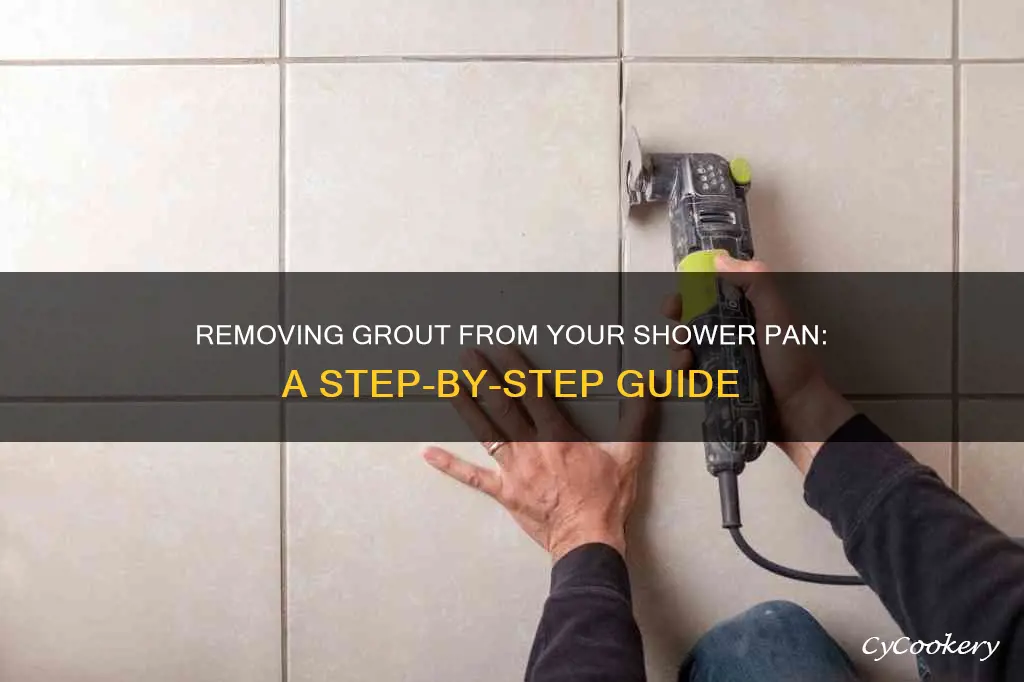 how to get grout off of shower pan