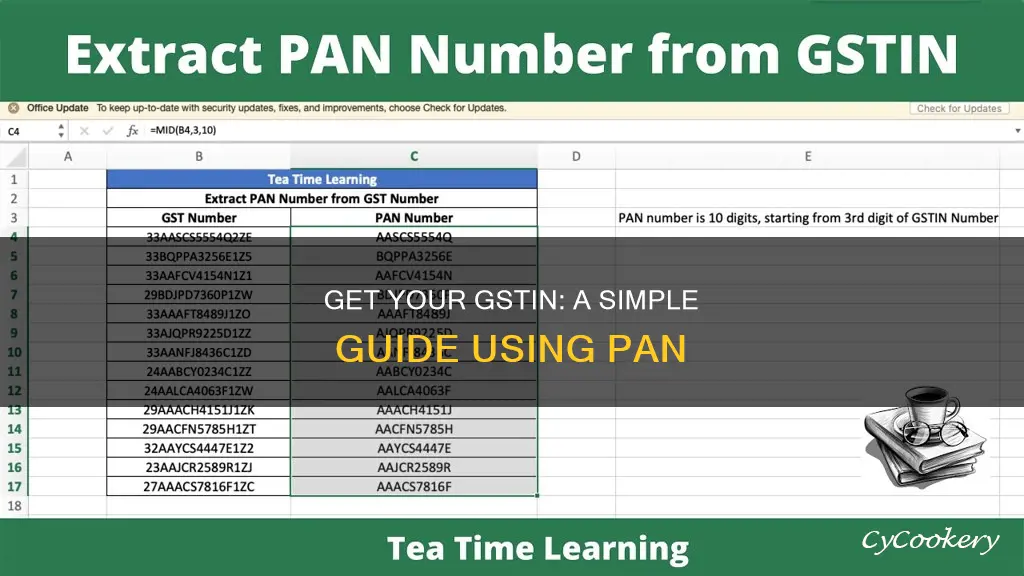 how to get gstin number from pan