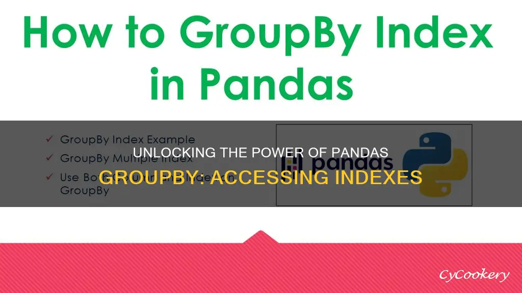 how to get index of panadas groupby