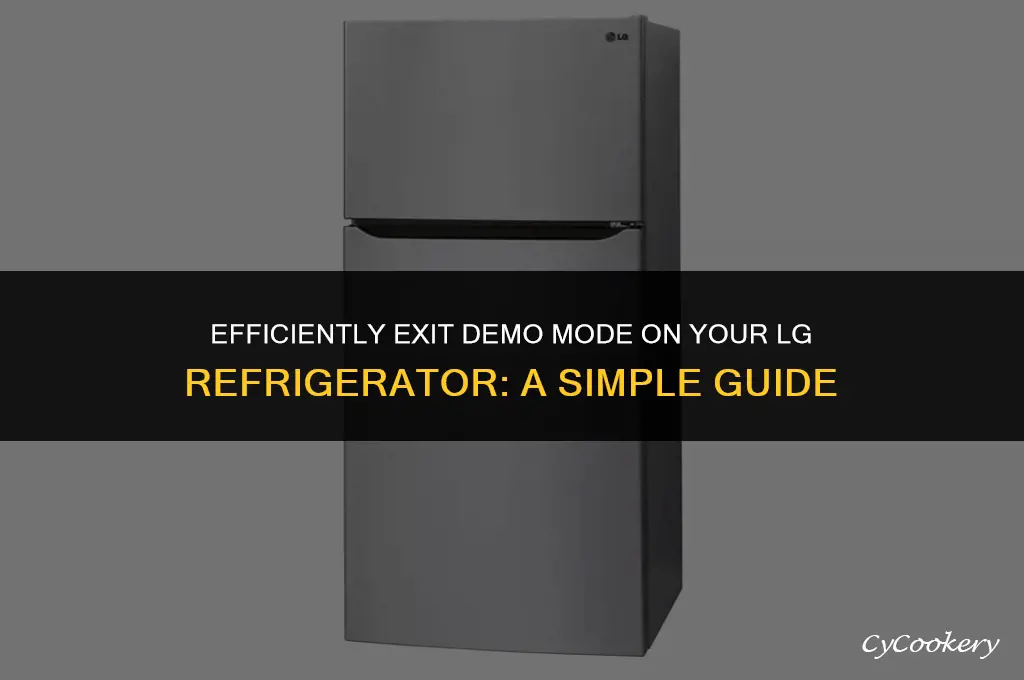 how to get lg refrigerator out of demo mode