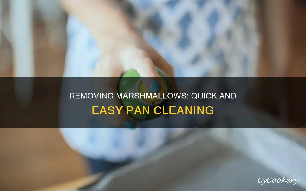 how to get marshmallow off pan