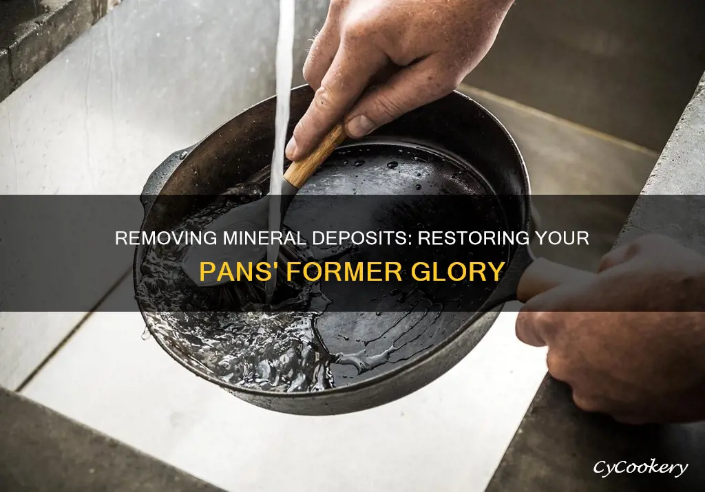 how to get mineral deposits out of pan