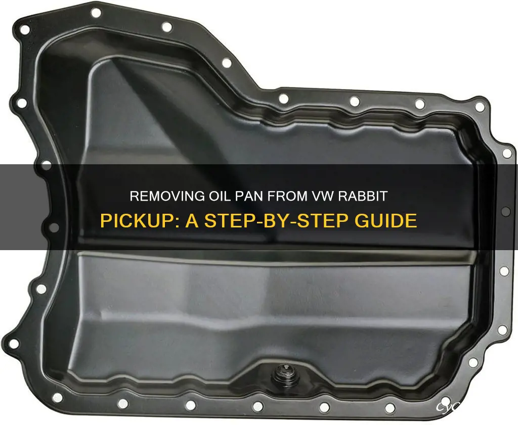 how to get oil pan off vw rabbit pickup