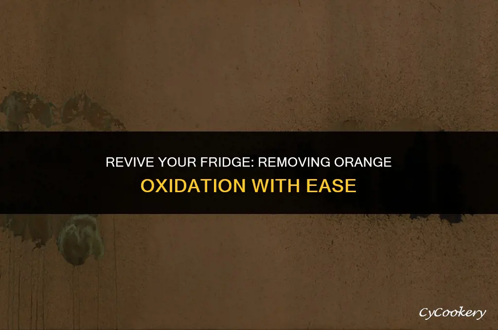 how to get orange oxidation off your refrigerator