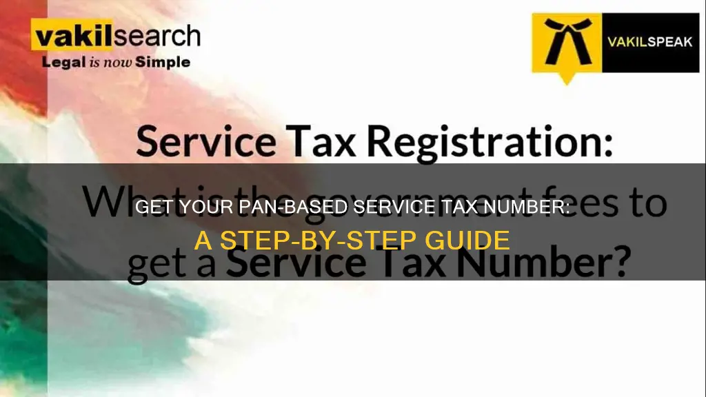 how to get pan based service tax number