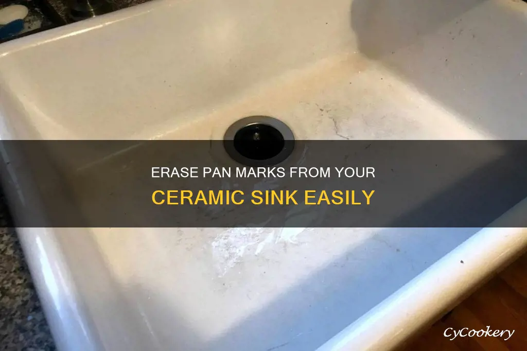 how to get pan marks off ceramic sink