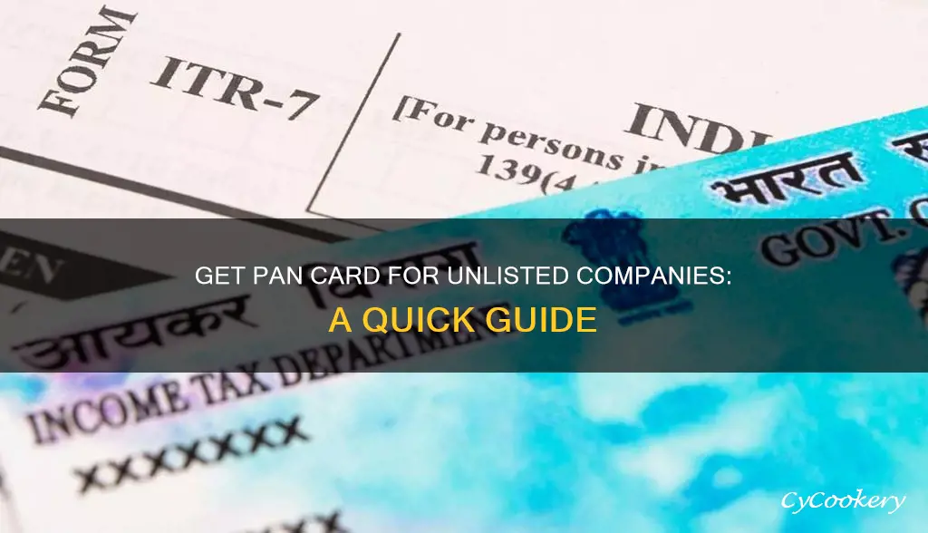 how to get pan no of unlisted company