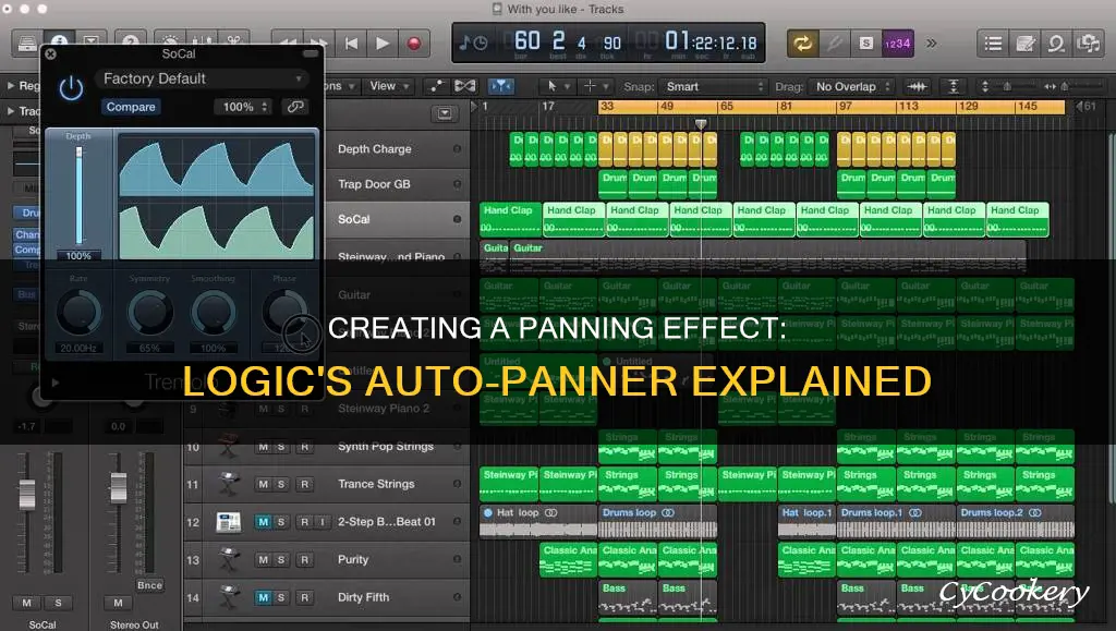 how to get panning effect in logic