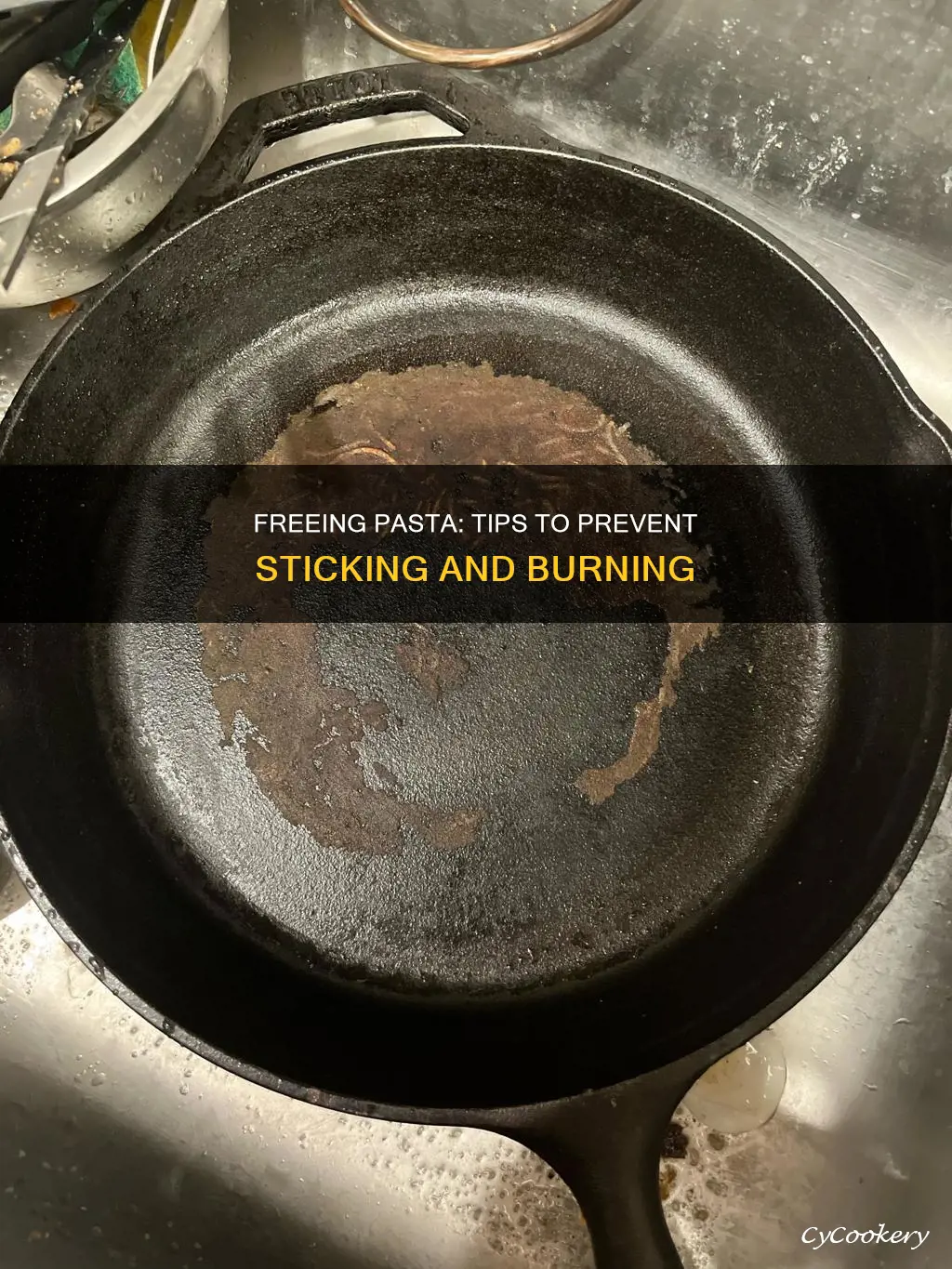 how to get pasta unstuck from a pan