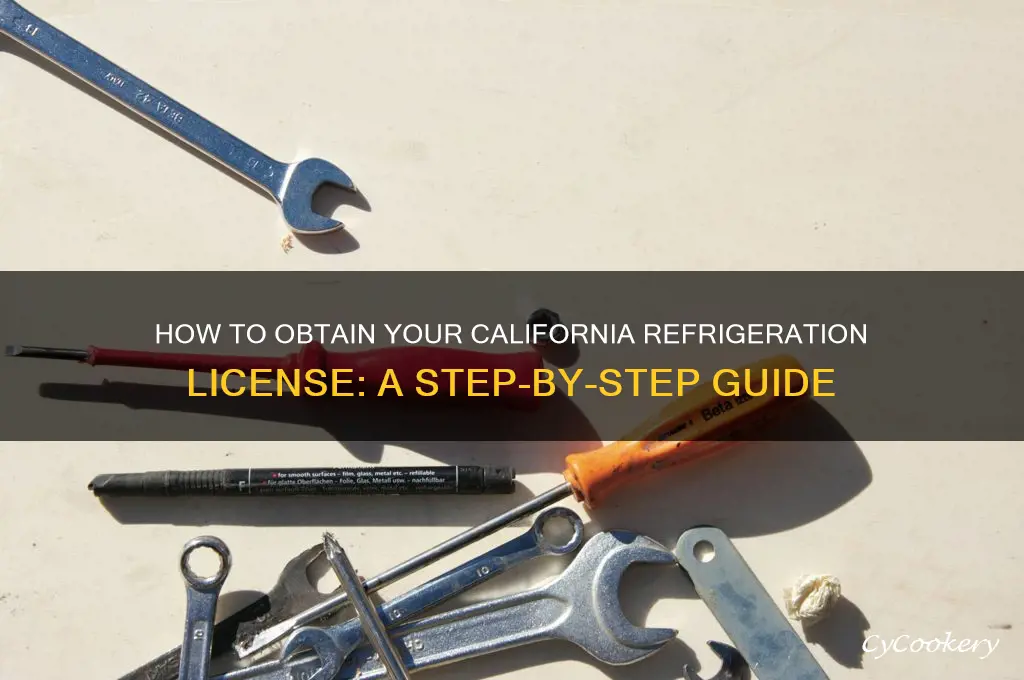 how to get refrigeration license in california