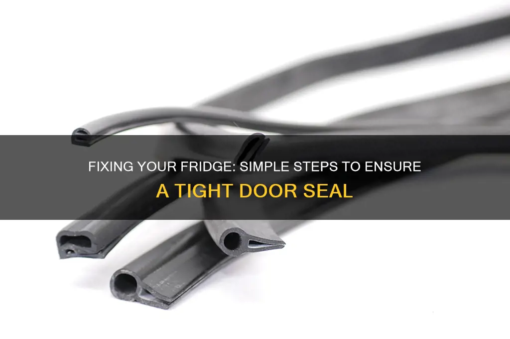 how to get refrigerator door to seal