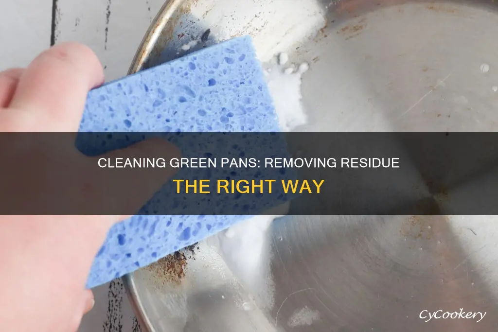 how to get residue off if green pan