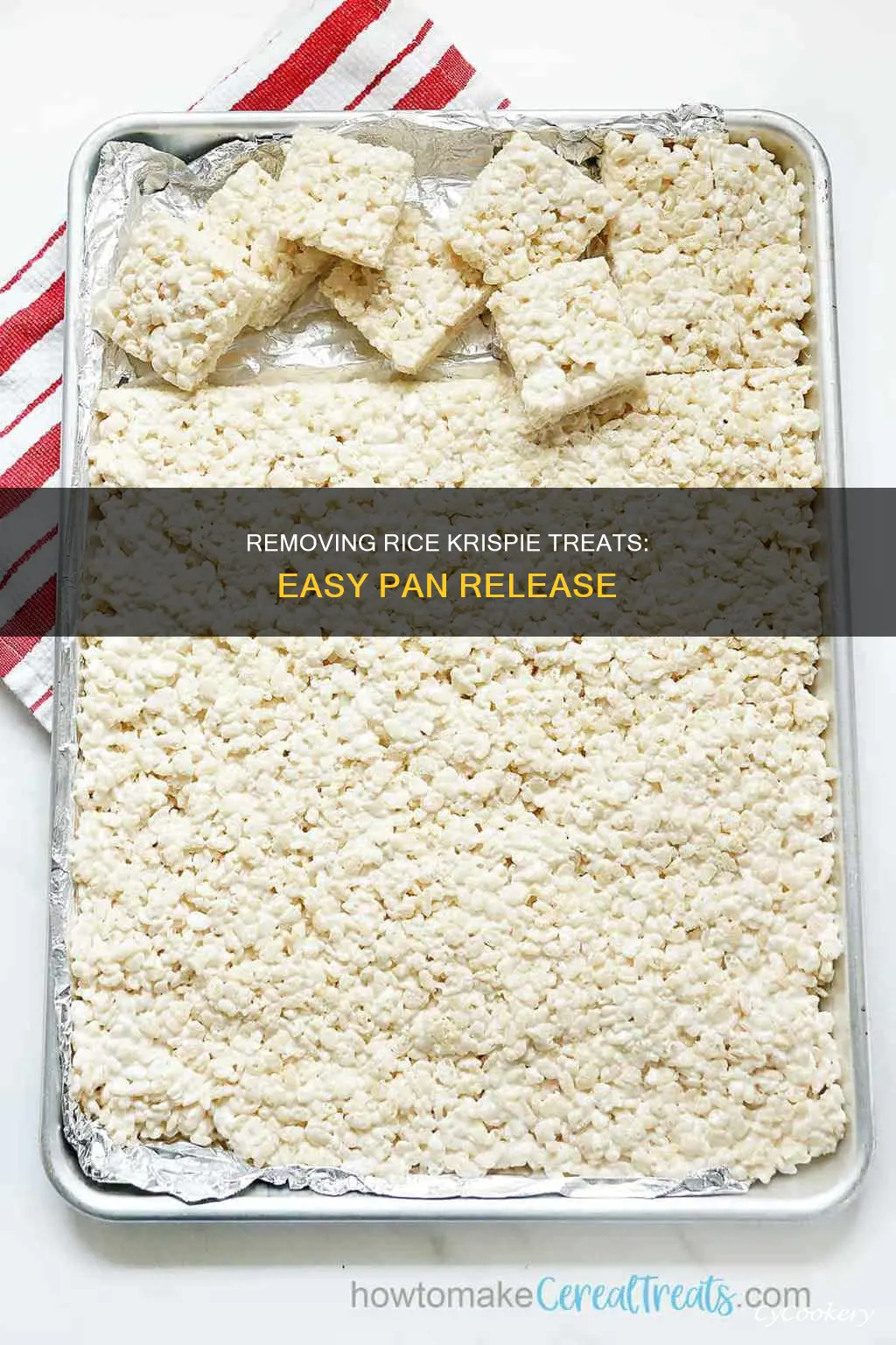 how to get rice krispie treats out of the pan