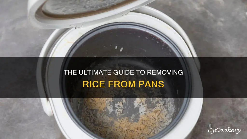 how to get rice off a pan