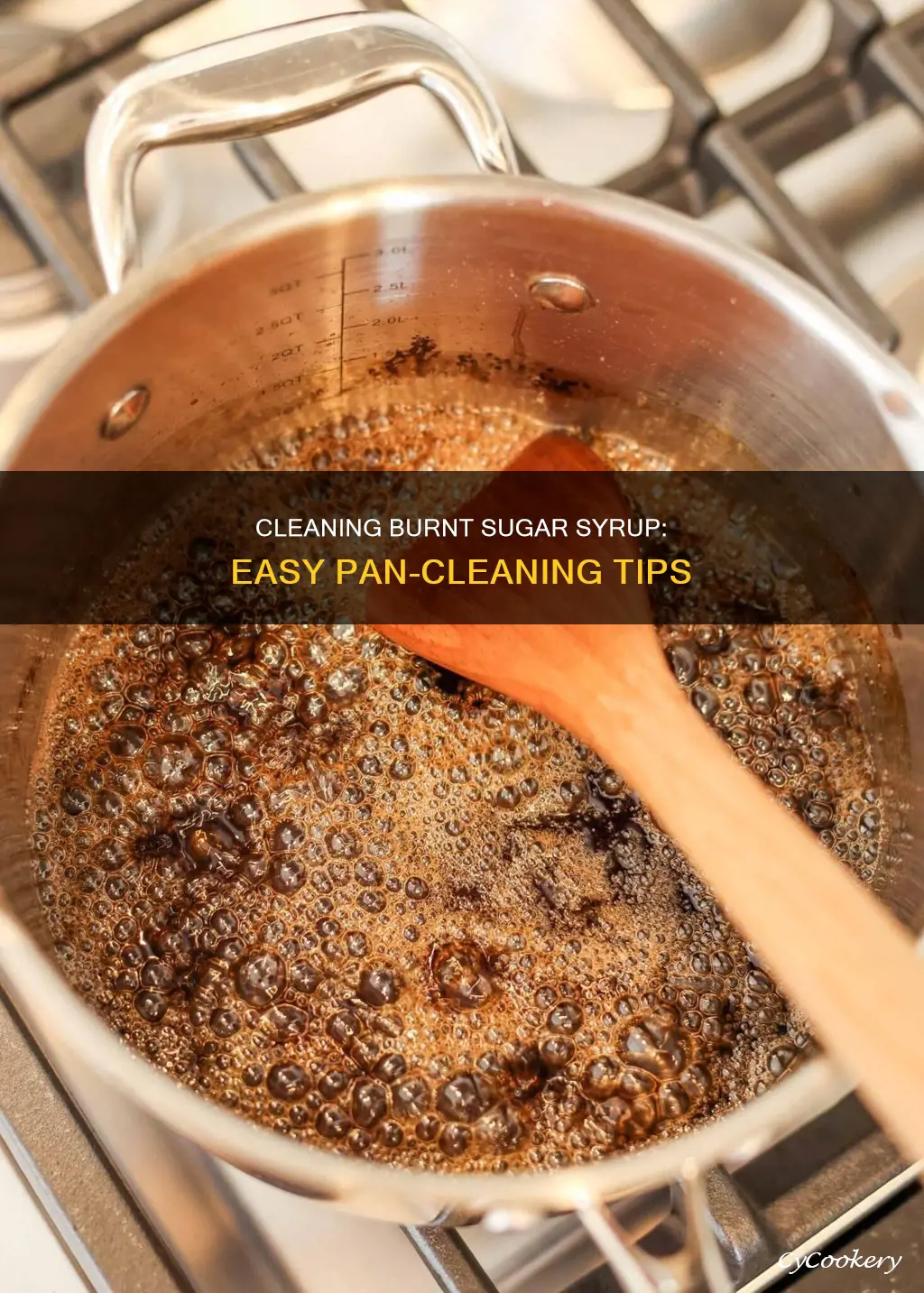 how to get rid of burned sugar syrup on pans