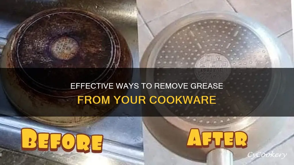 how to get rid of grease on pots and pans