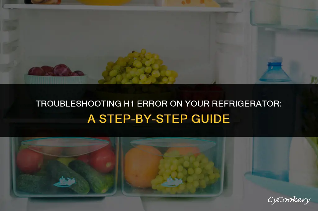 how to get rid of h1 error on refrigerator