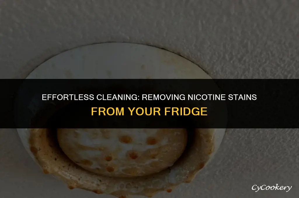 how to get rid of nicotine stains on refrigerator