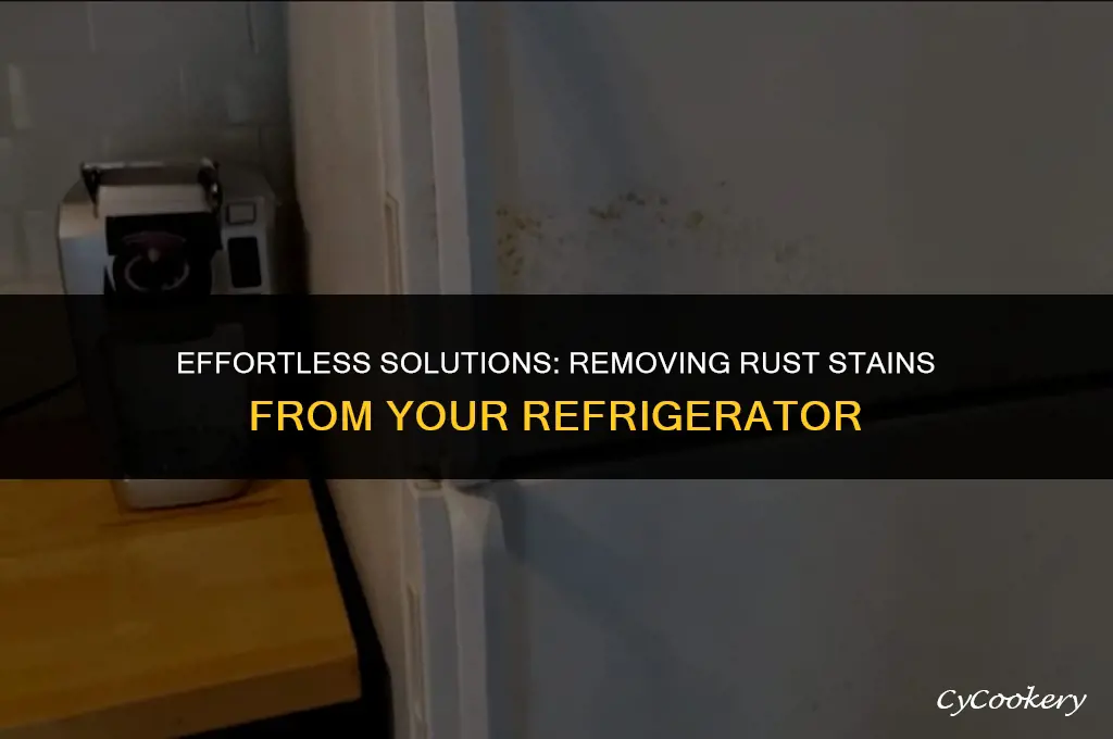 how to get rid of rust stains on refrigerator