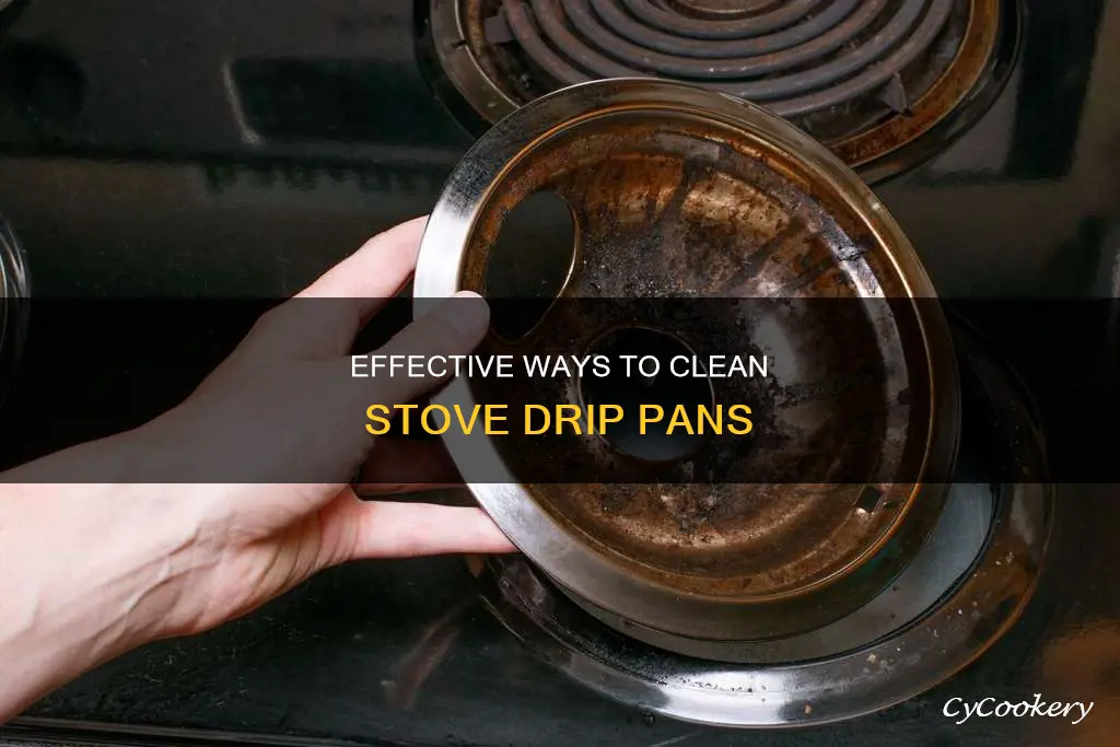 how to get rid of stains on stove drip pans